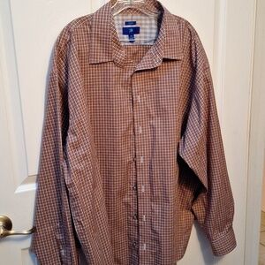 F mens Egara long sleeve button down shirt size 3X.  EUC